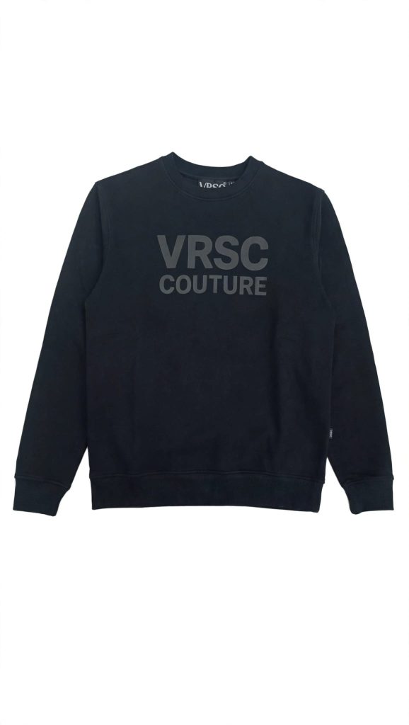 VRSC FELPA NERA SCRITTA NERA
