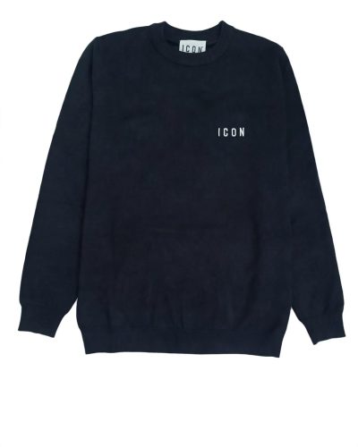 ICON MAGLIONCINO NERO SCRITTA P