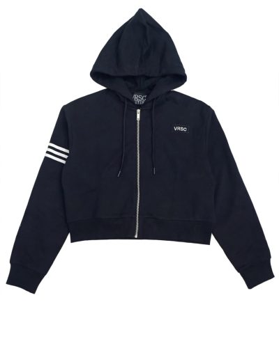 VRSC DONNA FELPA ZIP NERA